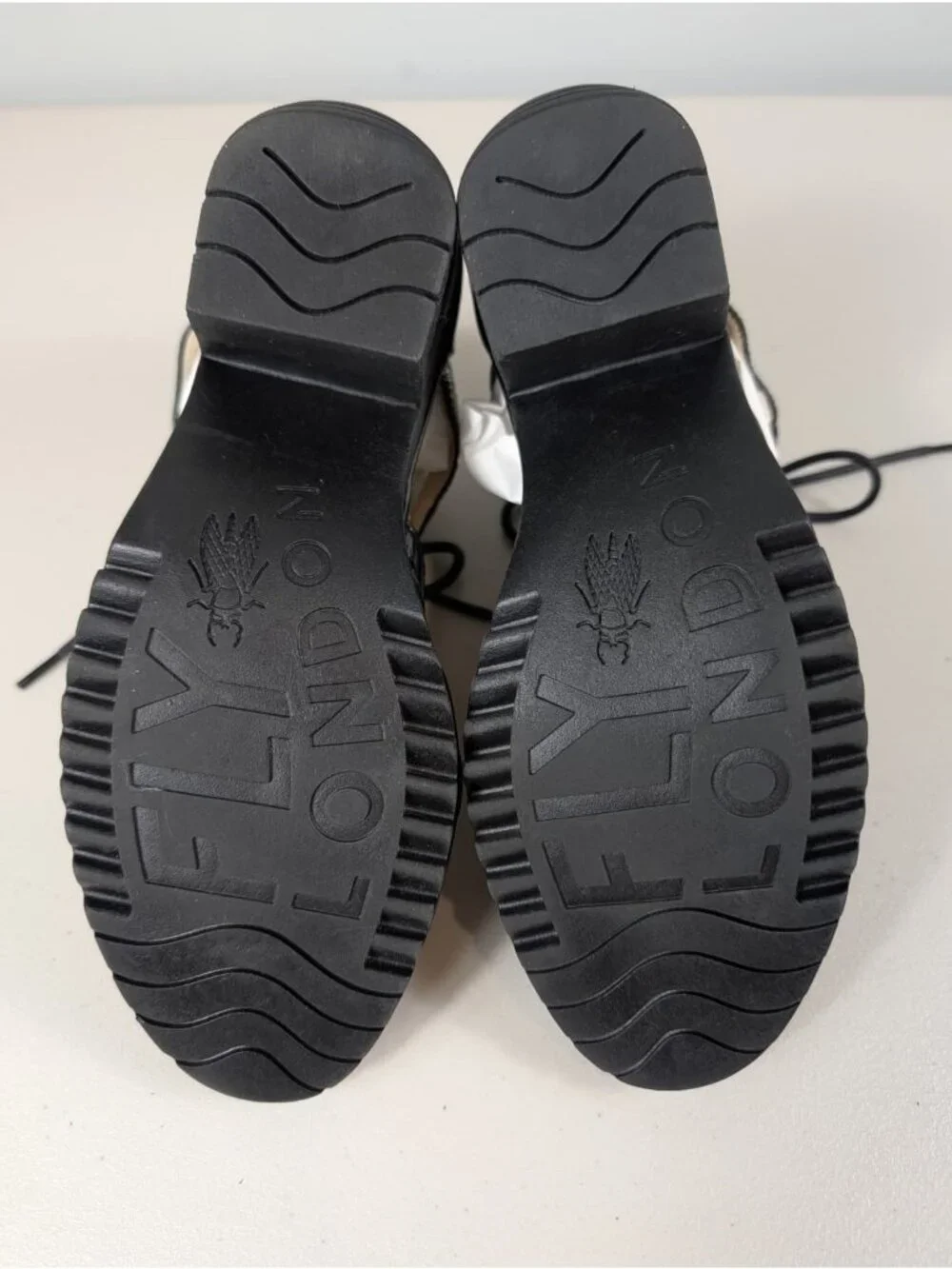 Fly London Sandals Women heeled casual ankle strappy in black size 8.5